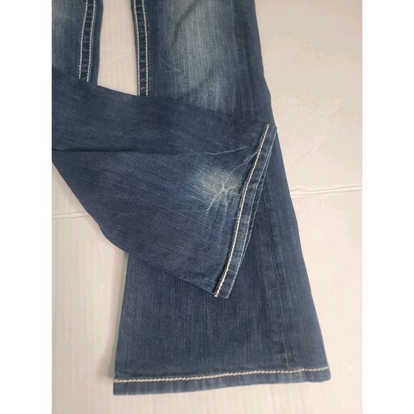 BKE Buckle Low Rise Bootcut Jeans Womens 27L x 33 Sabrina Thick Stitch Y2K 90's - Picture 4 of 13